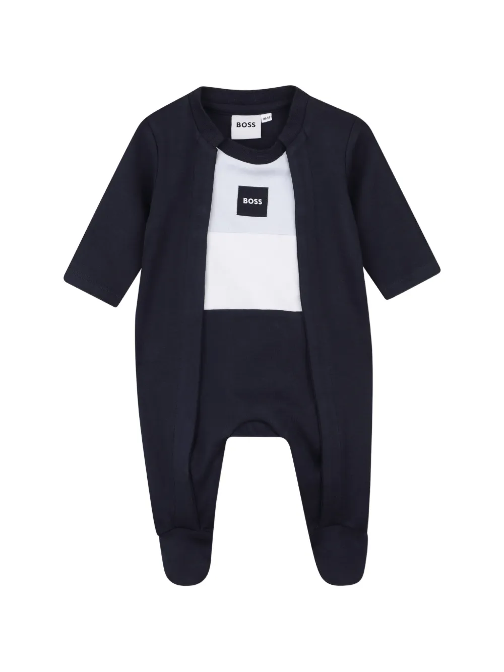 BOSS Kidswear Romper muts en slabbetje Blauw