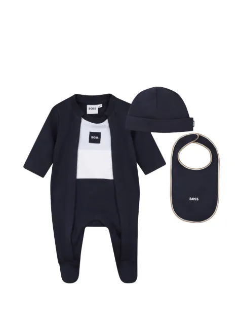 BOSS Kidswear logo-patch babygrow set