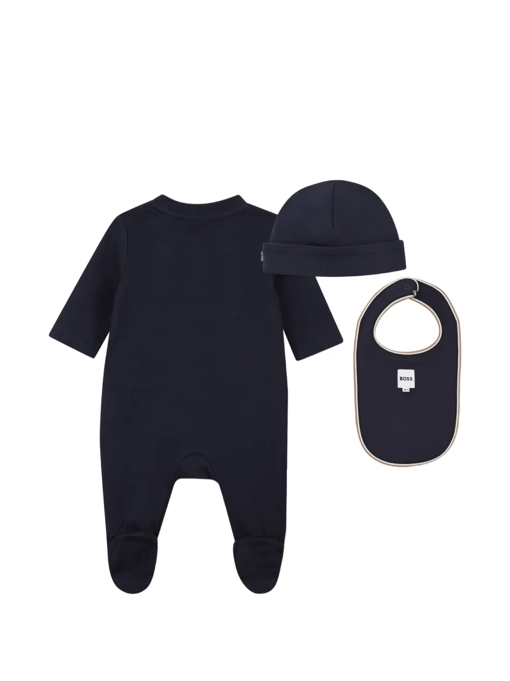 BOSS Kidswear Romper muts en slabbetje Blauw