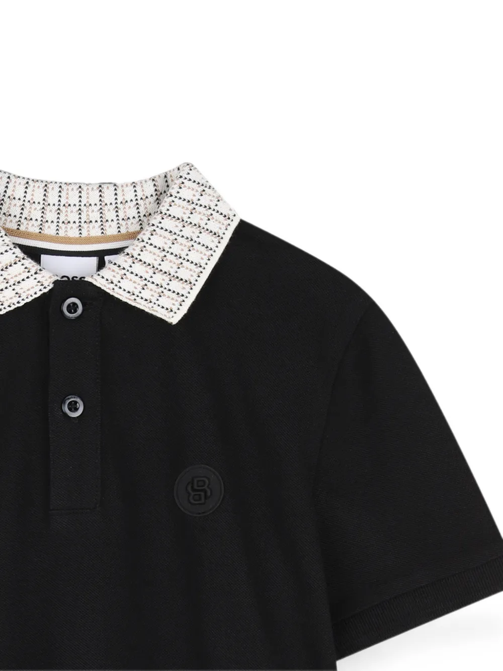 BOSS Kidswear Poloshirt met korte mouwen Zwart