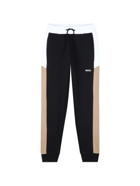 BOSS Kidswear pants con paneles y logo estampado