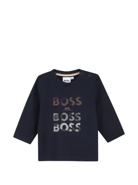 BOSS Kidswear logo-print long-sleeved T-shirt