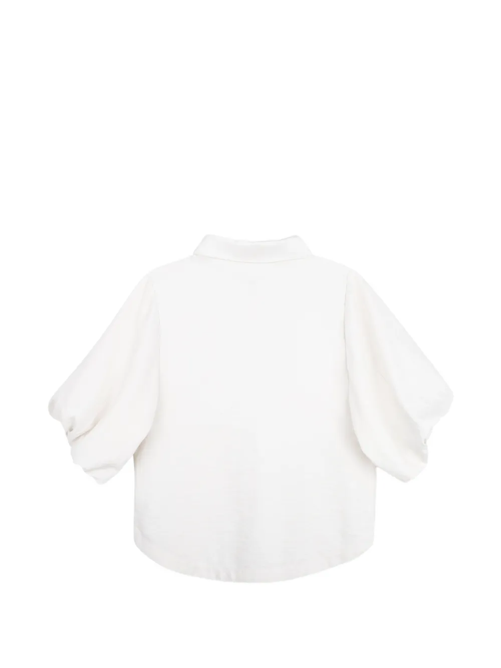 BOSS Kidswear Shirt met pofmouwen Wit