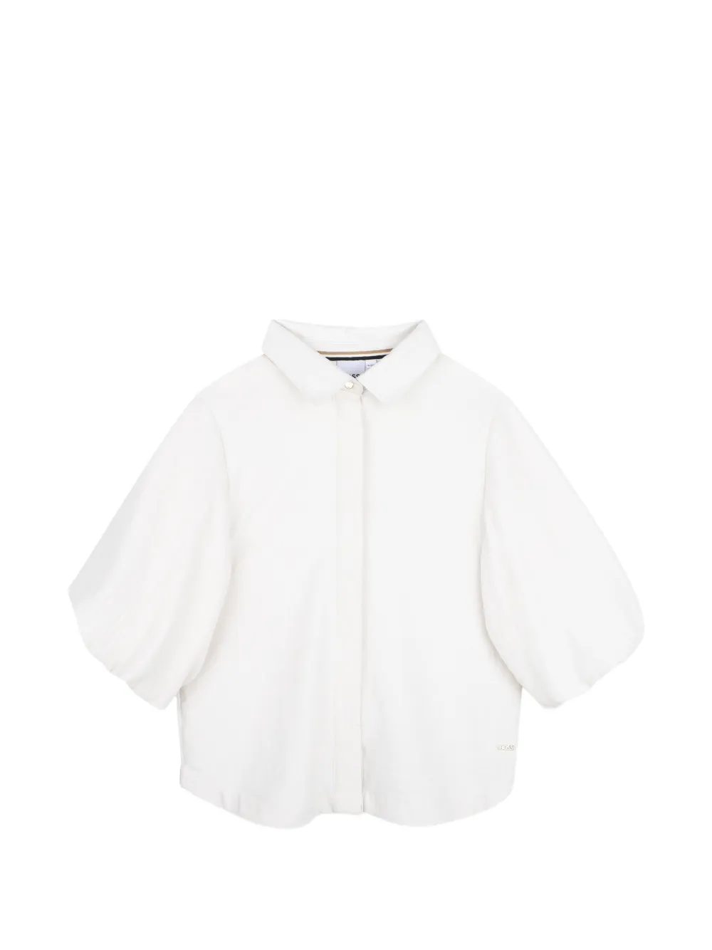 BOSS Kidswear Hemd mit Puffärmeln - Weiß