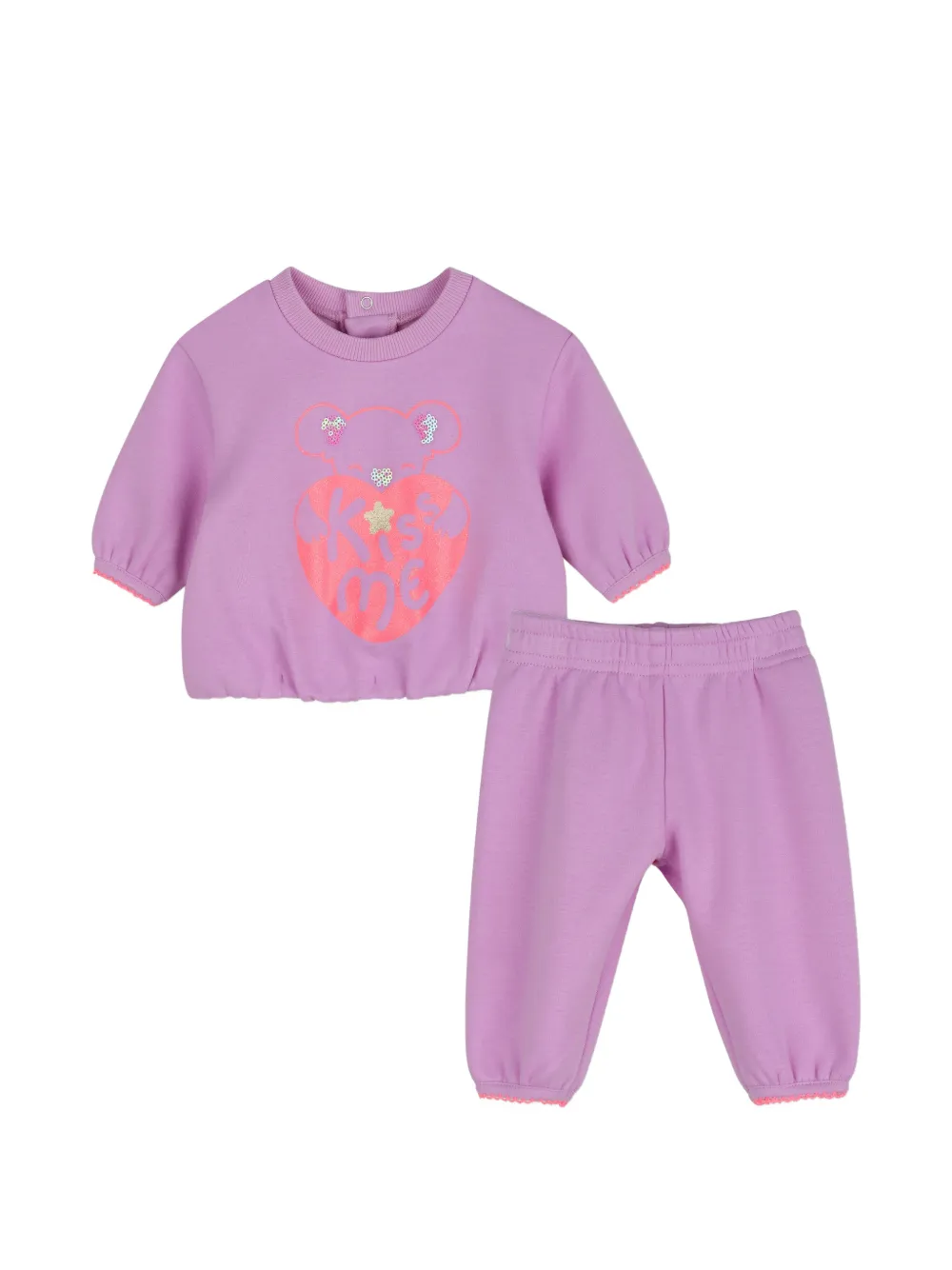 Billieblush sequin-embellished graphic-print tracksuit - Viola