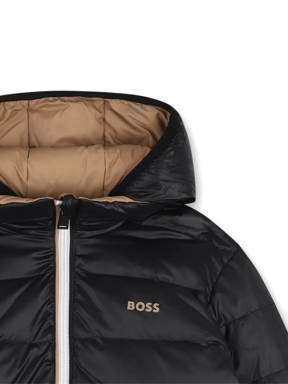BOSS Kidswear Omkeerbaar jack Zwart