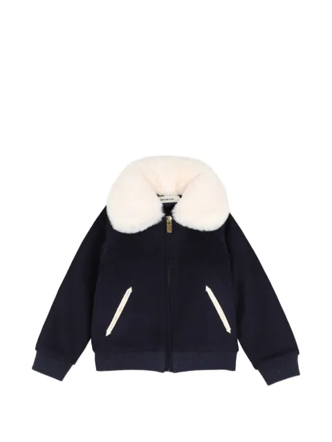 Billieblush veste bomber à sequins et col en fourure artificielle