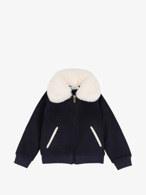 Billieblush faux-fur collar sequin-embellished bomber jacket