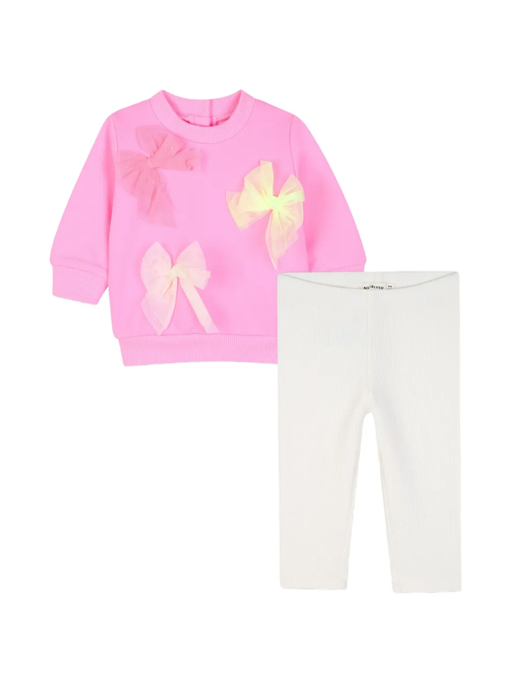 Billieblush Set felpa e leggings con fiocco - Rosa