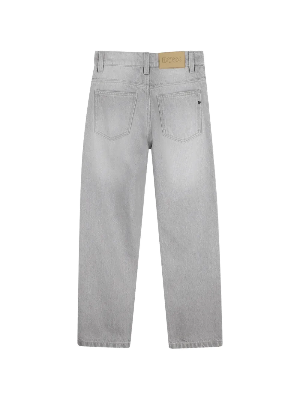 BOSS Kidswear Jeans met logopatch Grijs