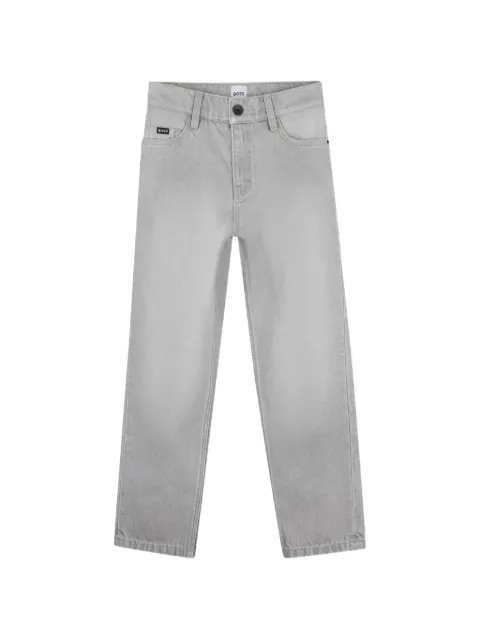 BOSS Kidswear logo-patch jeans