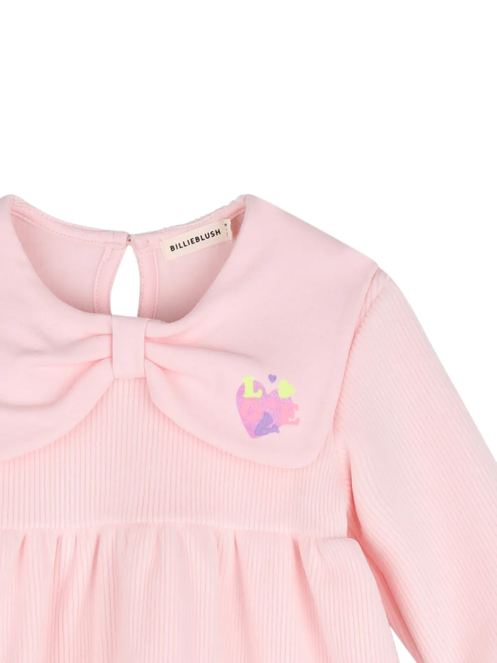 Billieblush Geribbelde jurk met strik-detail Roze