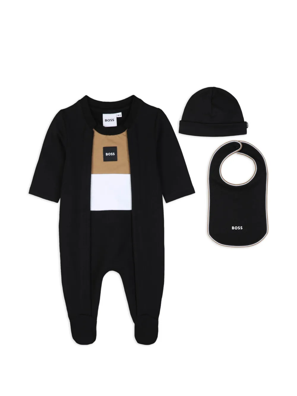 BOSS Kidswear logo-patch pajamas (set of four) - Schwarz