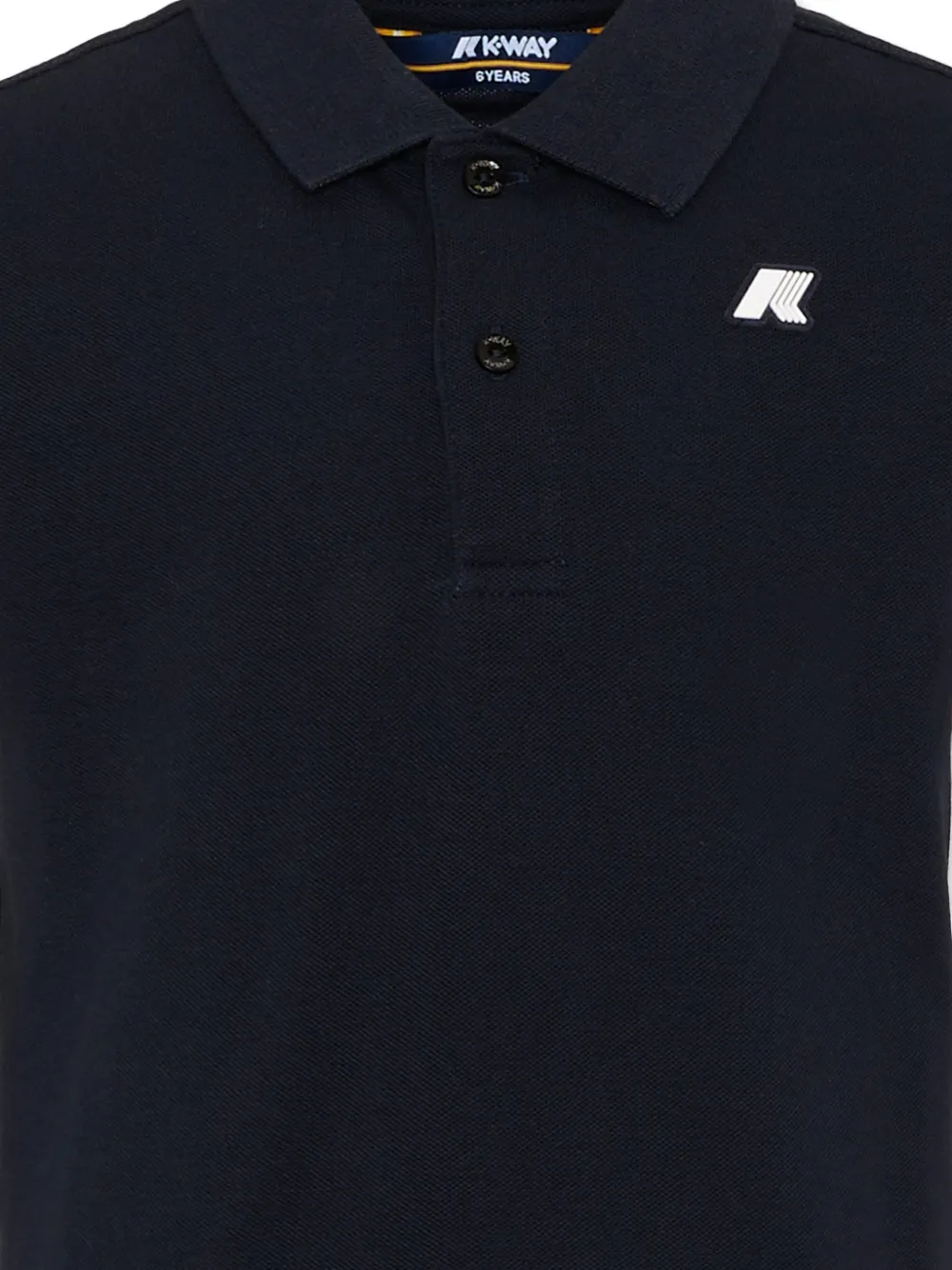 K Way Kids Vincent poloshirt met logopatch en gestreepte afwerking Blauw