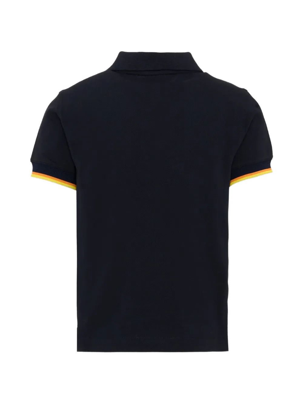 K Way Kids Vincent poloshirt met logopatch en gestreepte afwerking Blauw