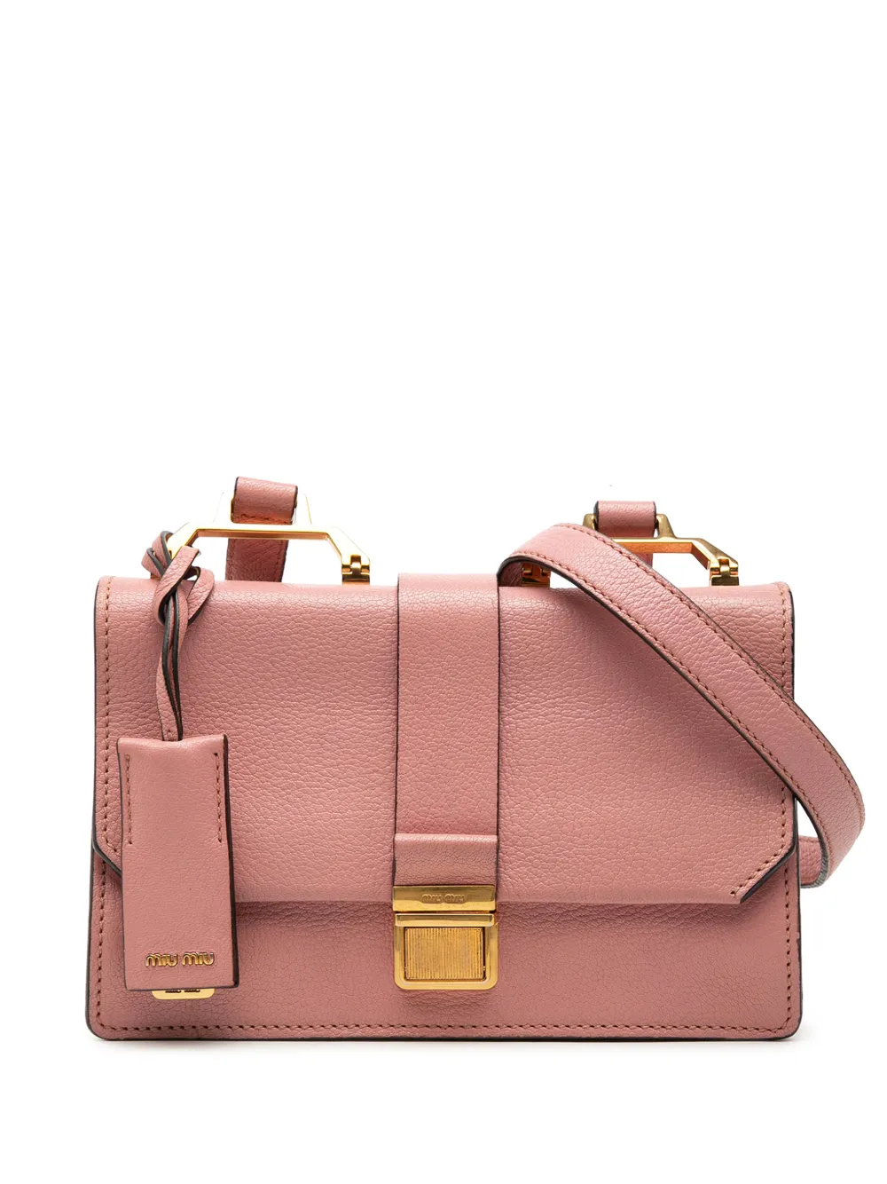 Miu Miu Pre-Owned 2010-2026 Goatskin Madras crossbody bag - Rosa