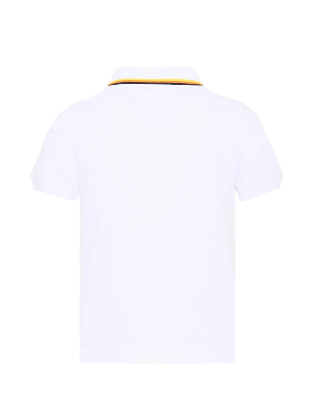 K Way Kids Vincent poloshirt met logopatch en gestreepte afwerking Wit