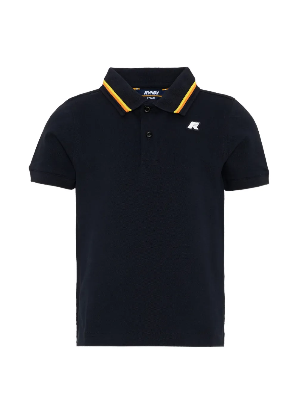 K Way Kids Vincent logo-patch polo shirt - Blu