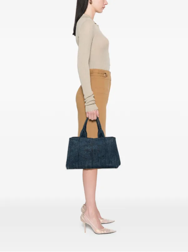 Prada Pre-Owned 2010-2026 カナパ デニムハンドバッグ | ブルー