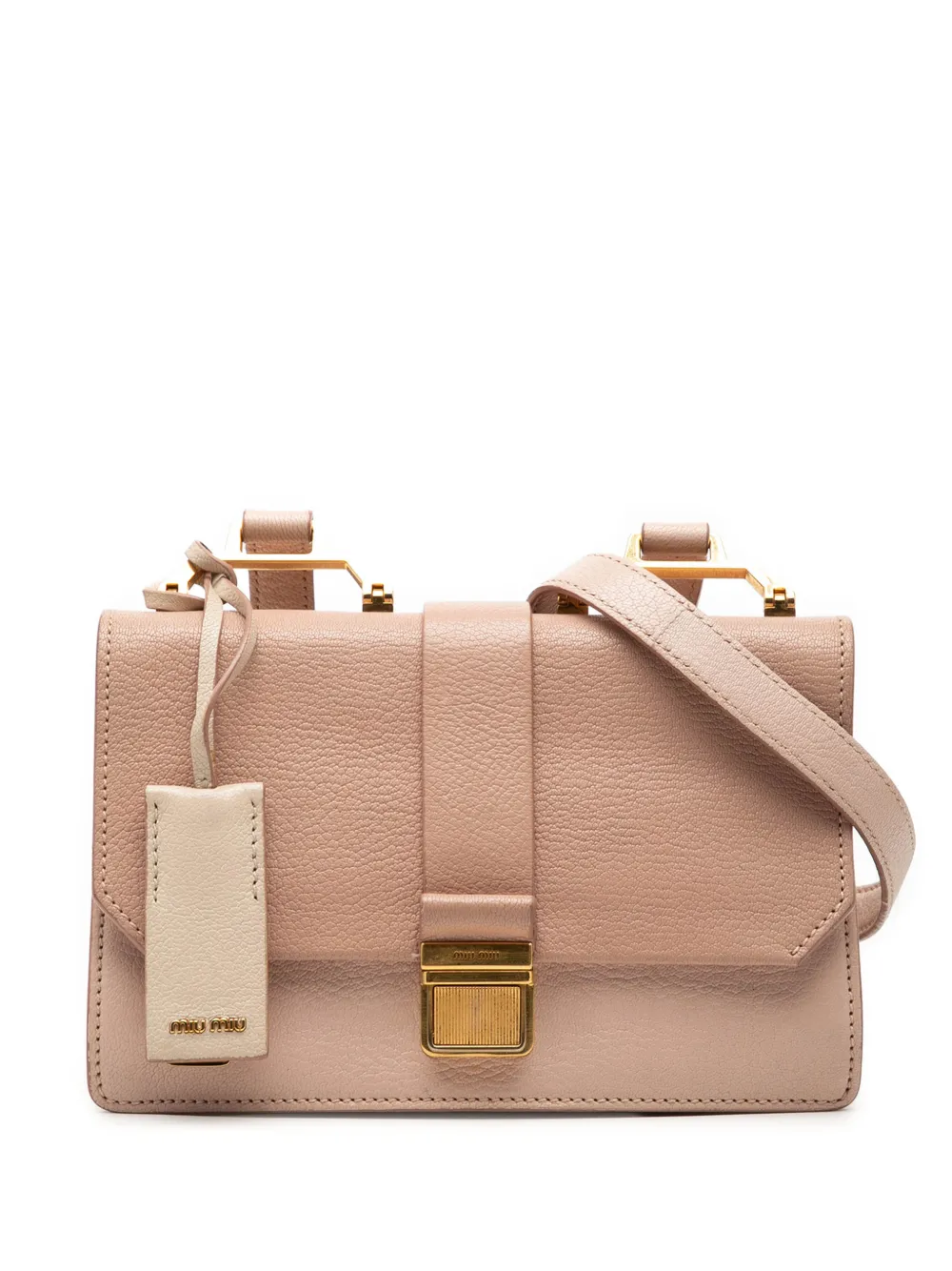 Miu Miu Pre-Owned 2010-2026 Bicolor Goatskin Madras crossbody bag - Marrone