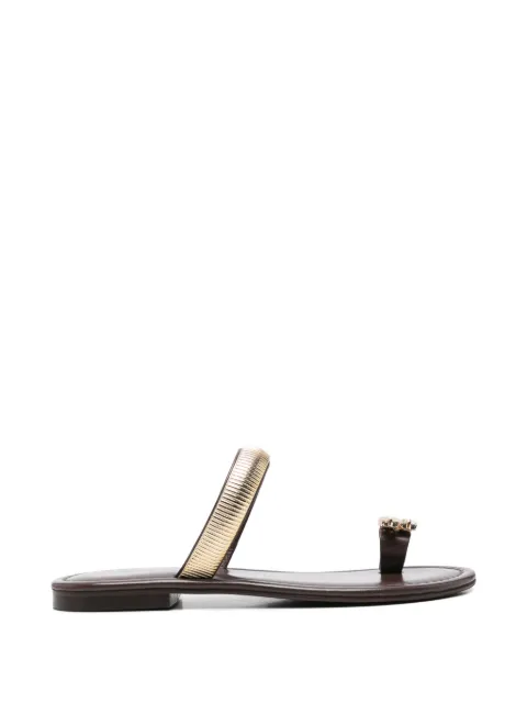 exè crystal-embellished toe-ring sandals