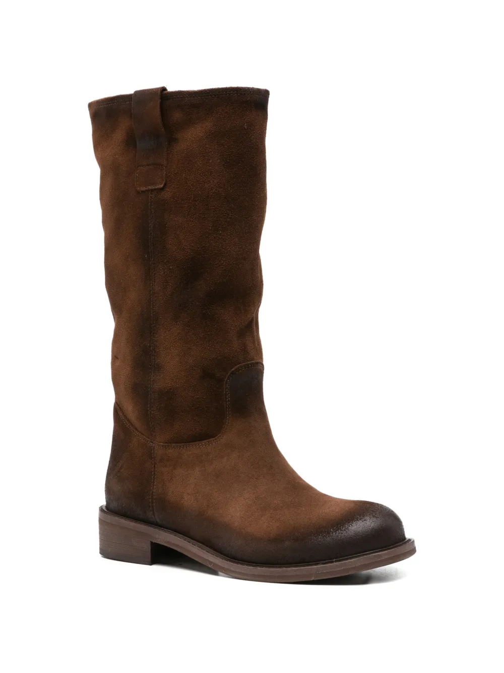  Gisel Moire Stev Suede Boots - Marrone 