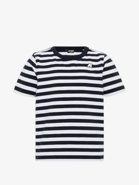 K Way Kids Adame horizontal-stripe logo-patch T-shirt