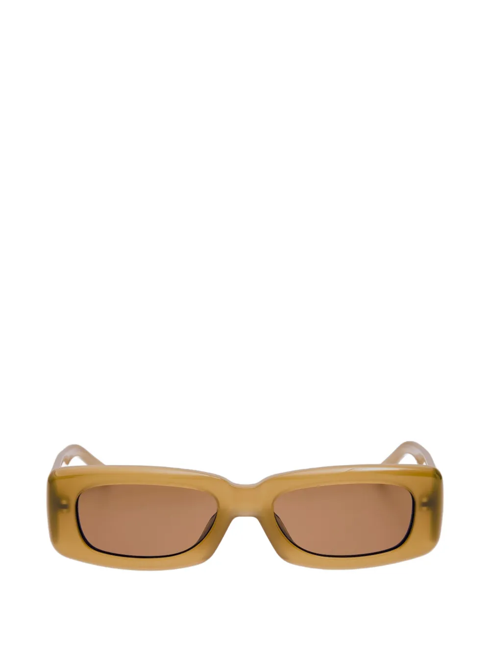 The Attico Mini Marfa rectangle-frame sunglasses - Toni neutri