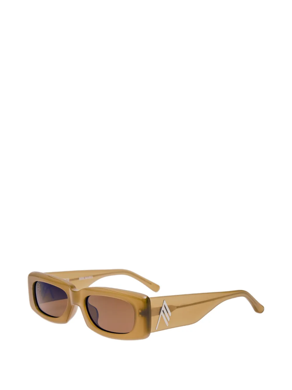 The Attico Marfa zonnebril met rechthoekig montuur Beige