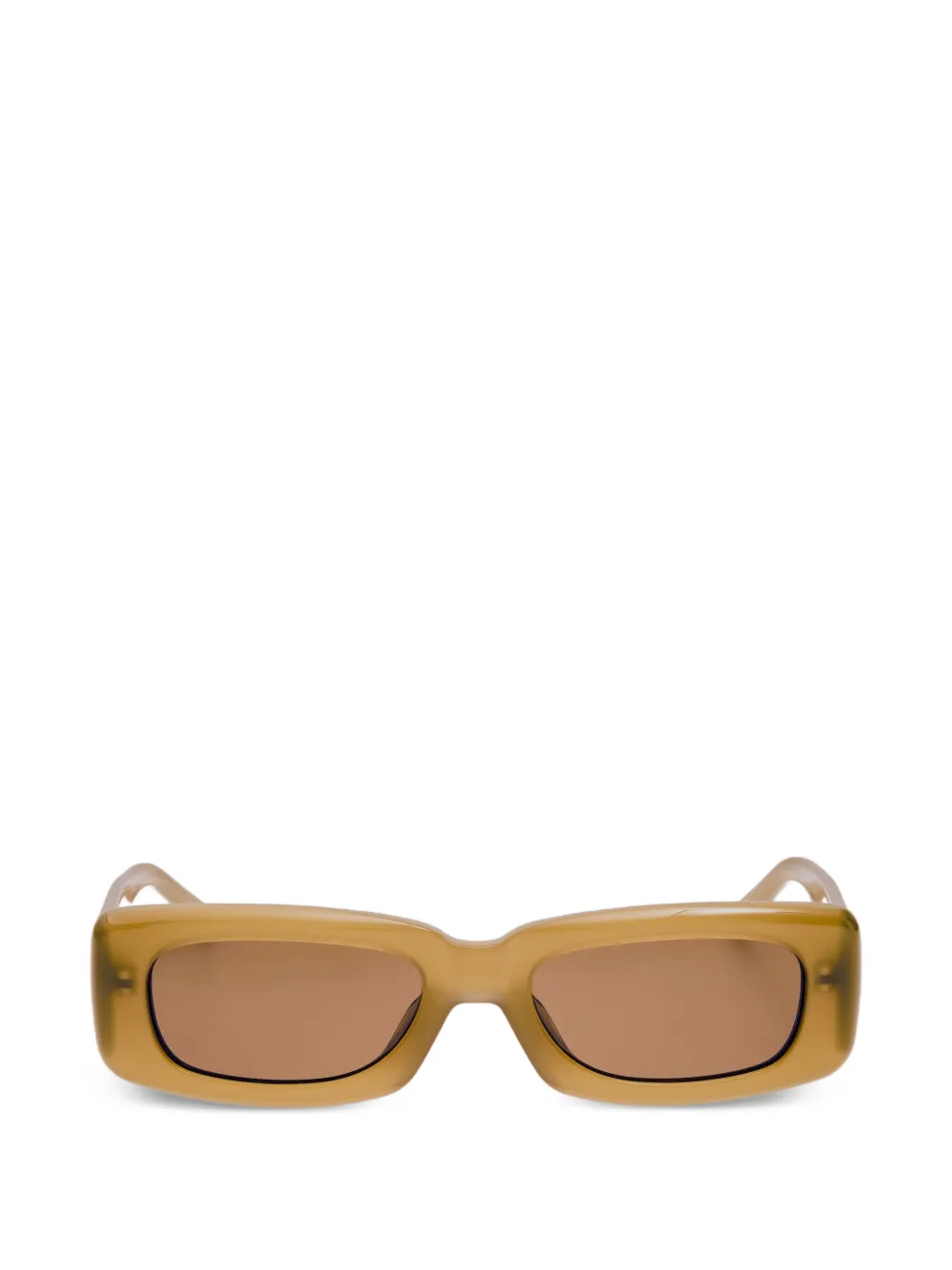 The Attico Mini Marfa rectangle-frame sunglasses - Toni neutri