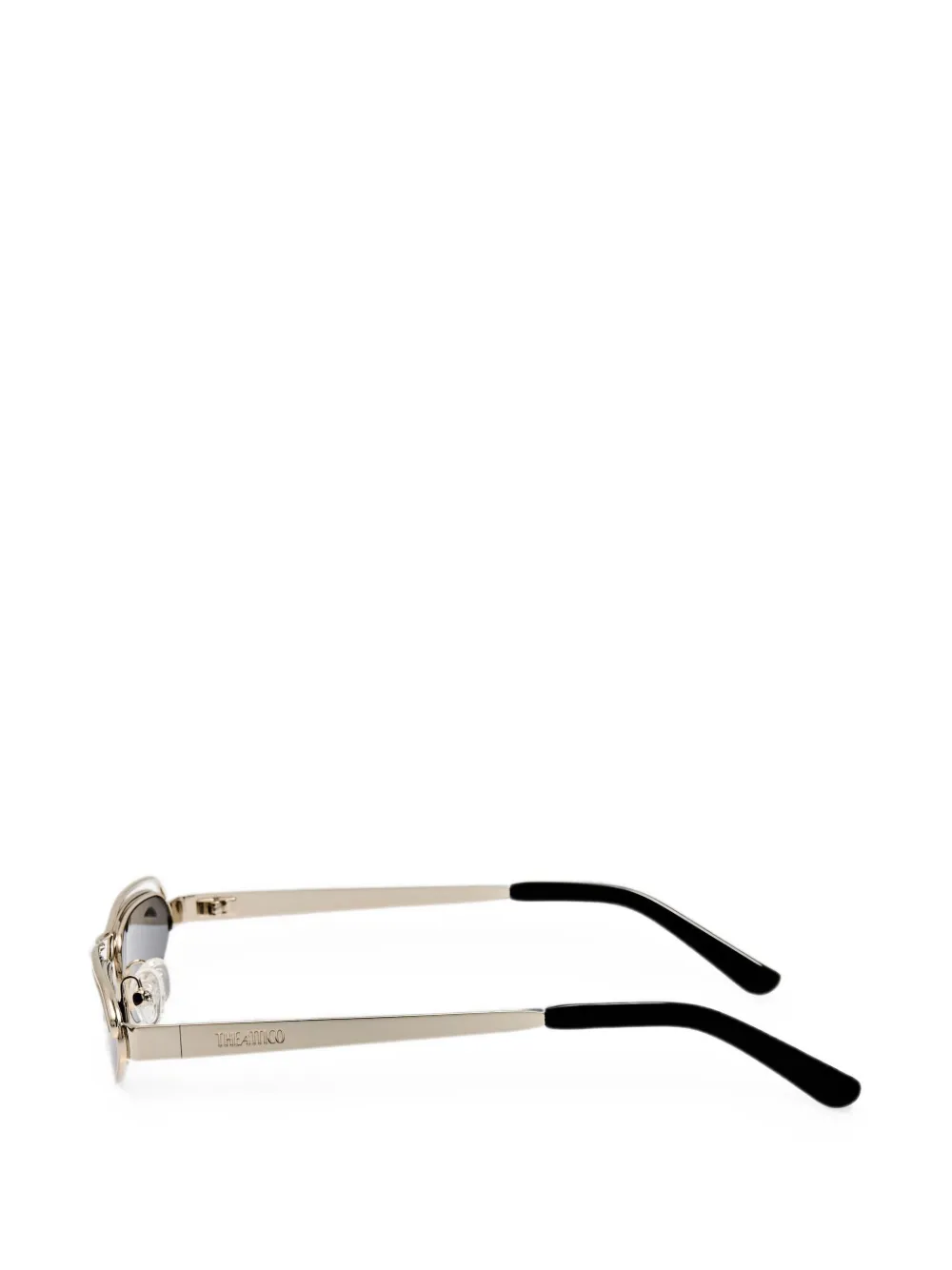 The Attico x Linda Farrow Norma zonnebril met cat-eye montuur Zilver