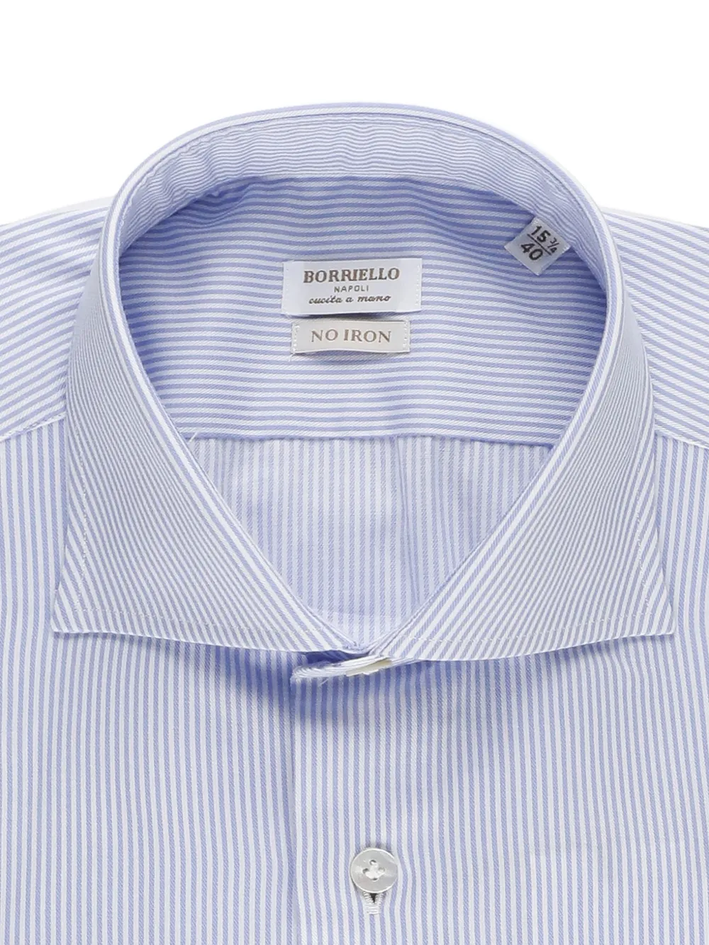  Borriello Napoli Camisa Basic A Rayas - Azul 