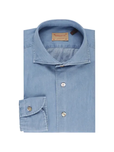 BORRIELLO NAPOLI spread-collar denim shirt