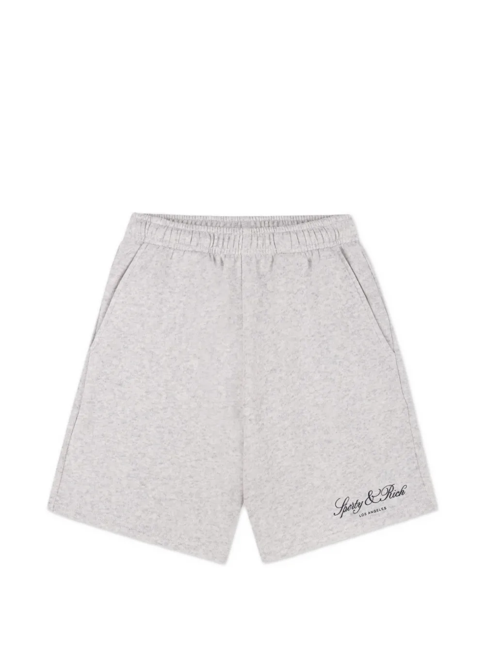 SPORTY & RICH KIDS logo-print elasticated-waist shorts - Grigio