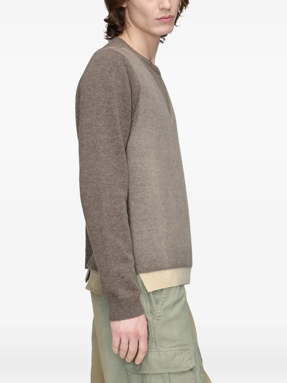 Maison Margiela Memory Of trompe l'oeil trui Bruin