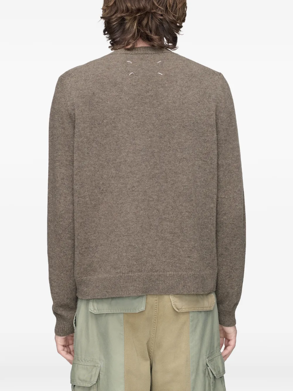Maison Margiela Memory Of trompe l'oeil trui Bruin