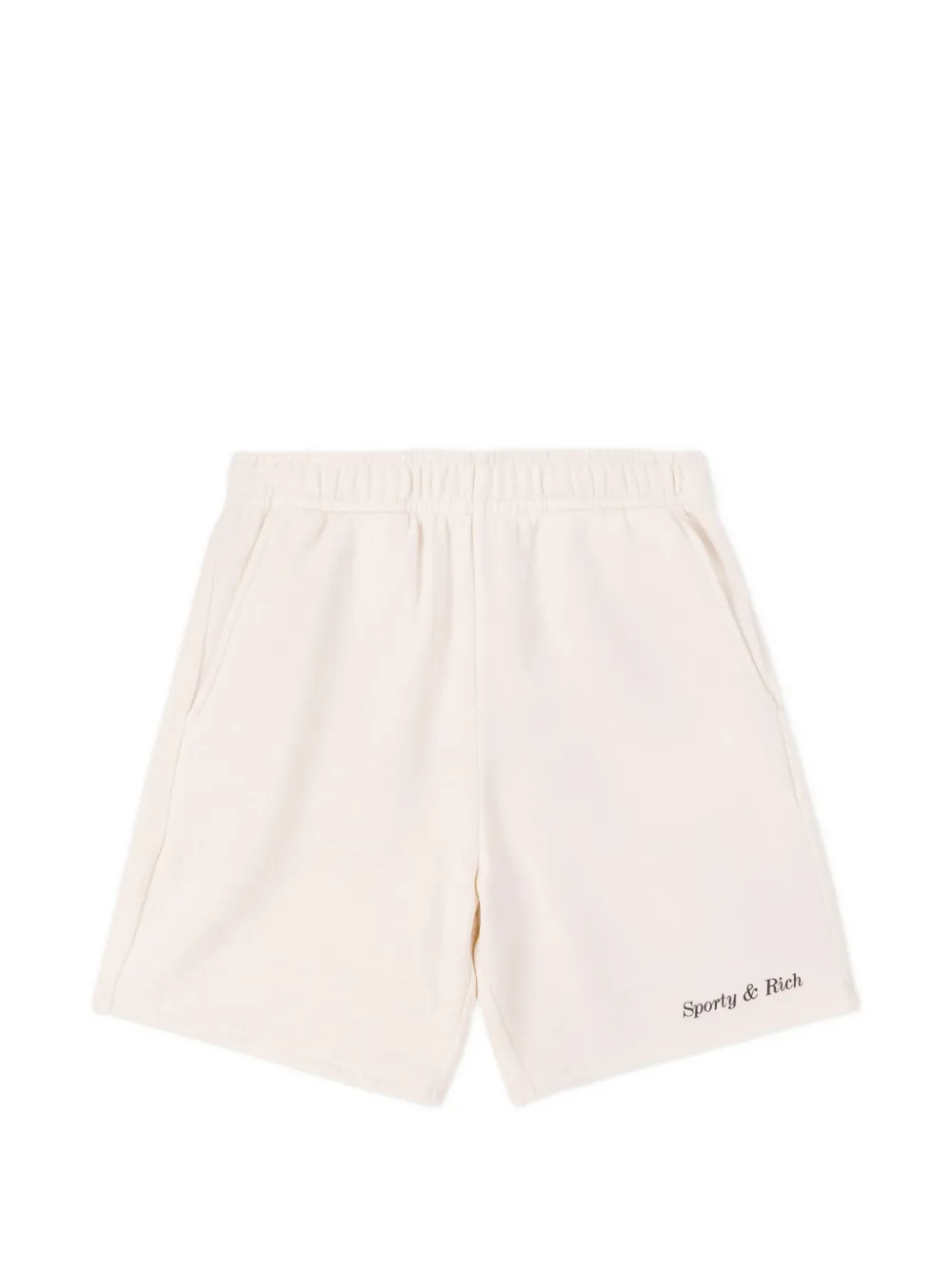SPORTY & RICH KIDS logo-print elasticated-waist shorts - Bianco