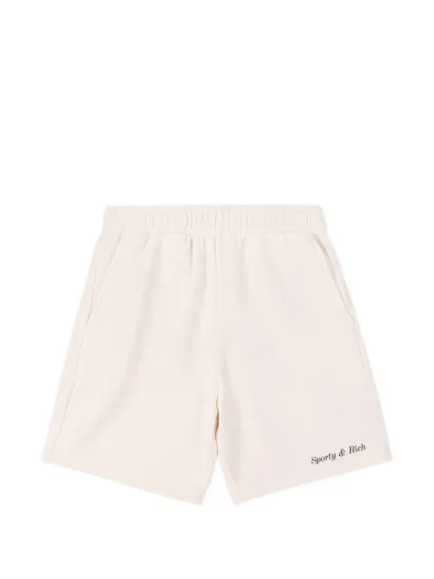 SPORTY & RICH KIDS logo-print elasticated-waist shorts