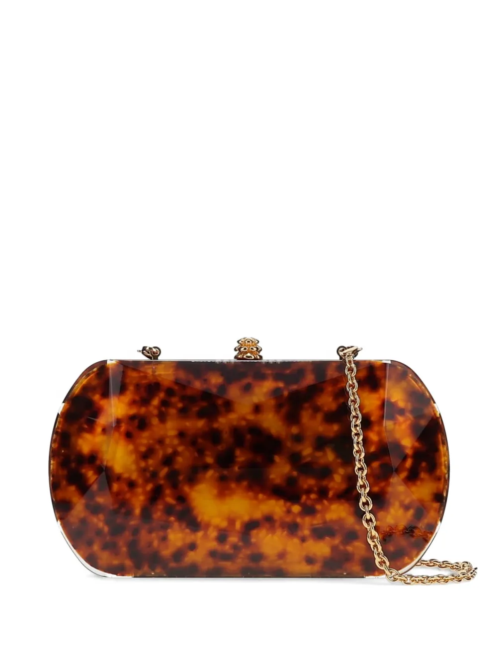 Tyler Ellis Giulia structured clutch bag - Marrone
