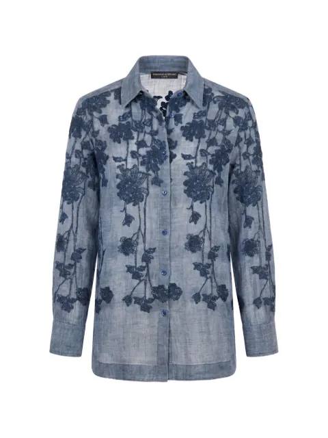 Ermanno Scervino camisa con bordado floral