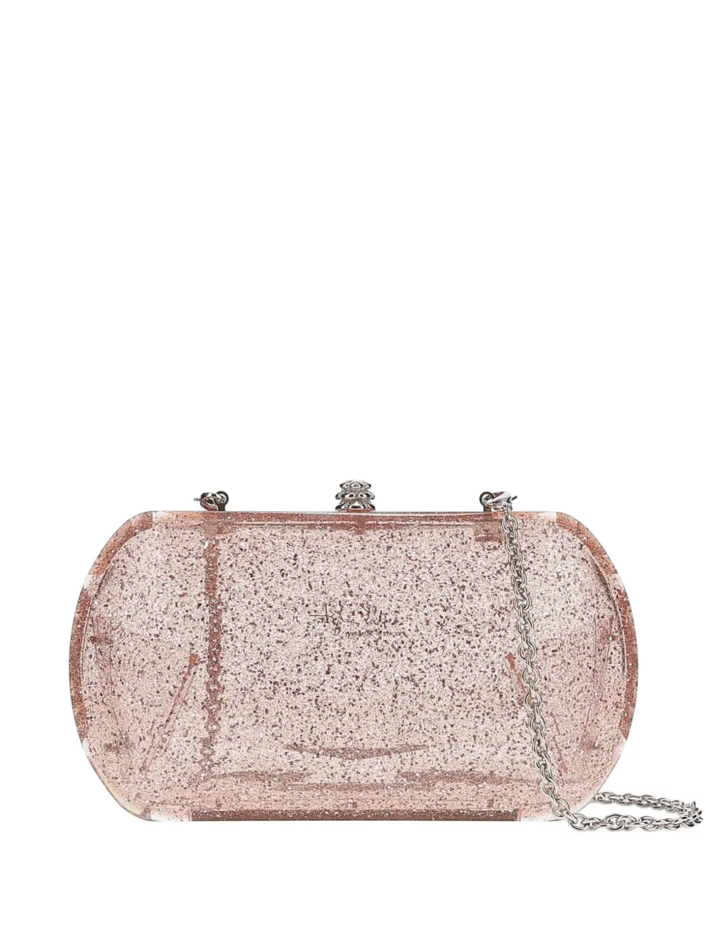 Tyler Ellis Giulia glitter-effect clutch bag - Rosa
