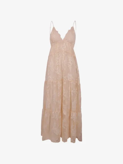ERMANNO FIRENZE vestido largo con encaje floral
