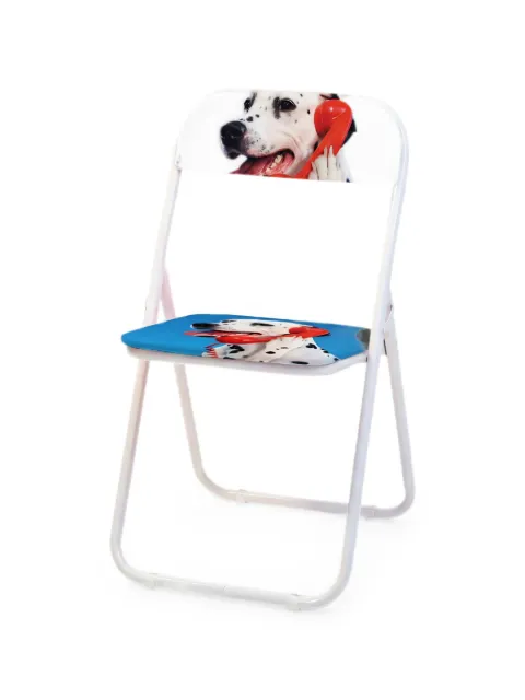 Seletti dog-print folding chair