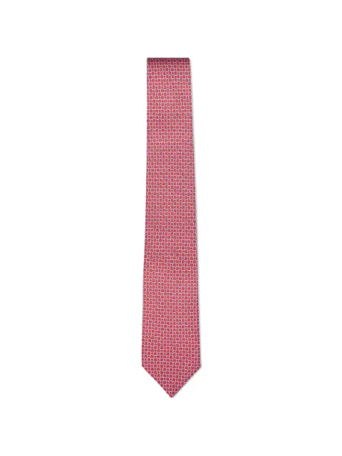 Ferragamo Gancini-pattern silk tie