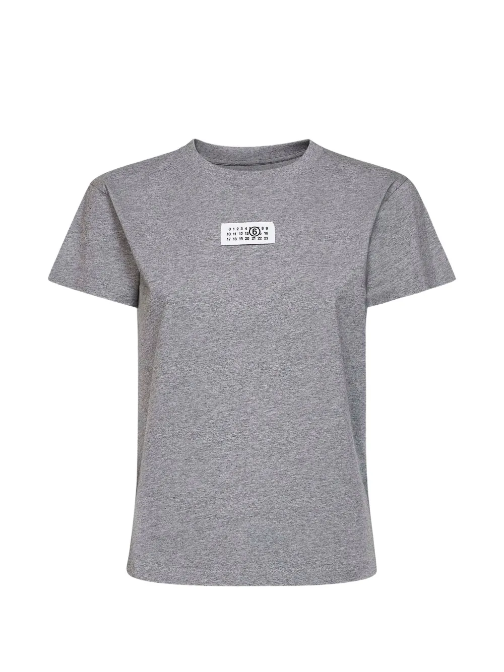 MM6 Maison Margiela logo-patch T-shirt - Grigio