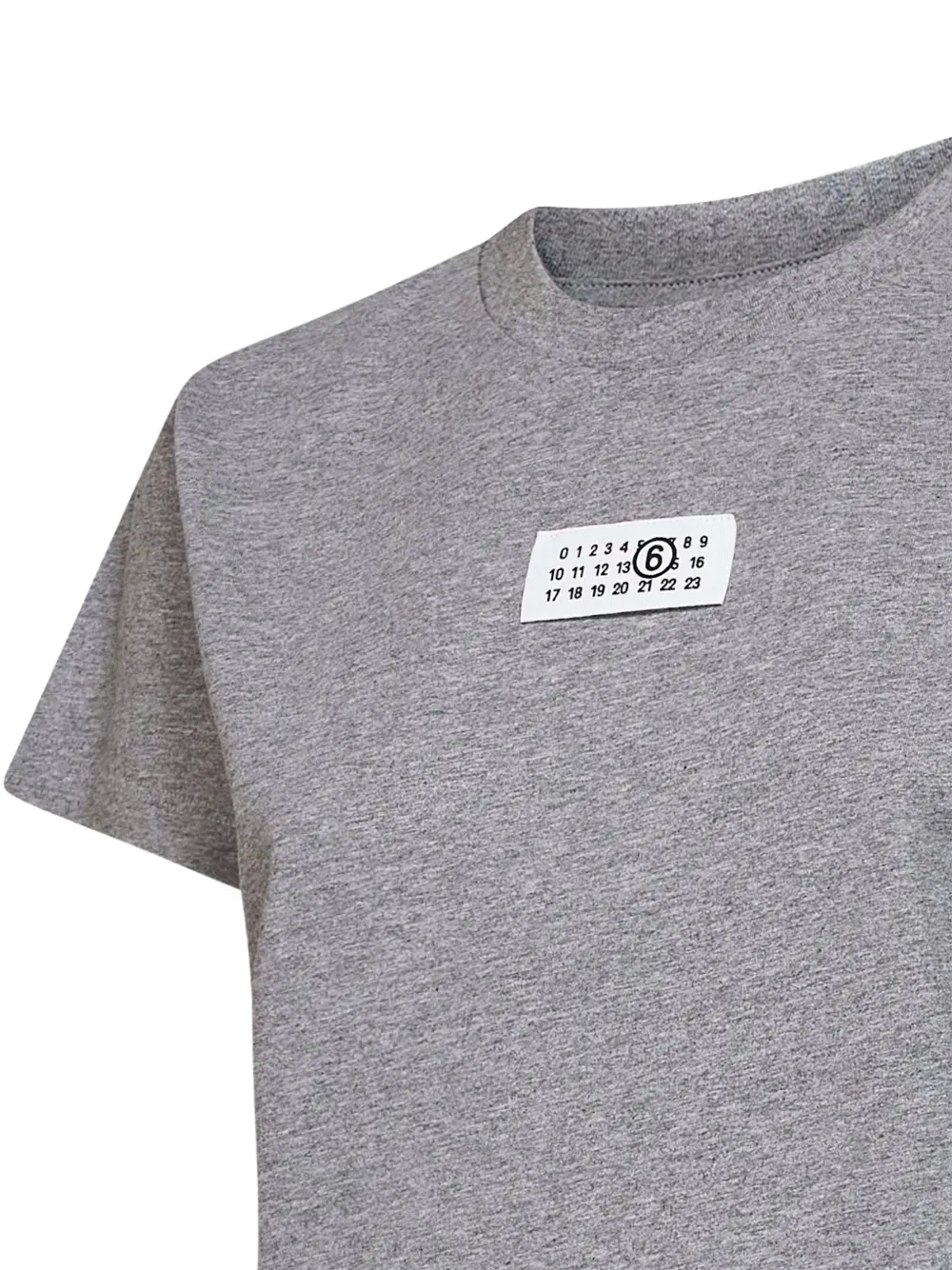 MM6 Maison Margiela logo-patch T-shirt | Grey | FARFETCH IN