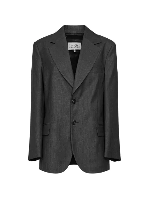 MM6 Maison Margiela chamarra con solapas de muesca y botones
