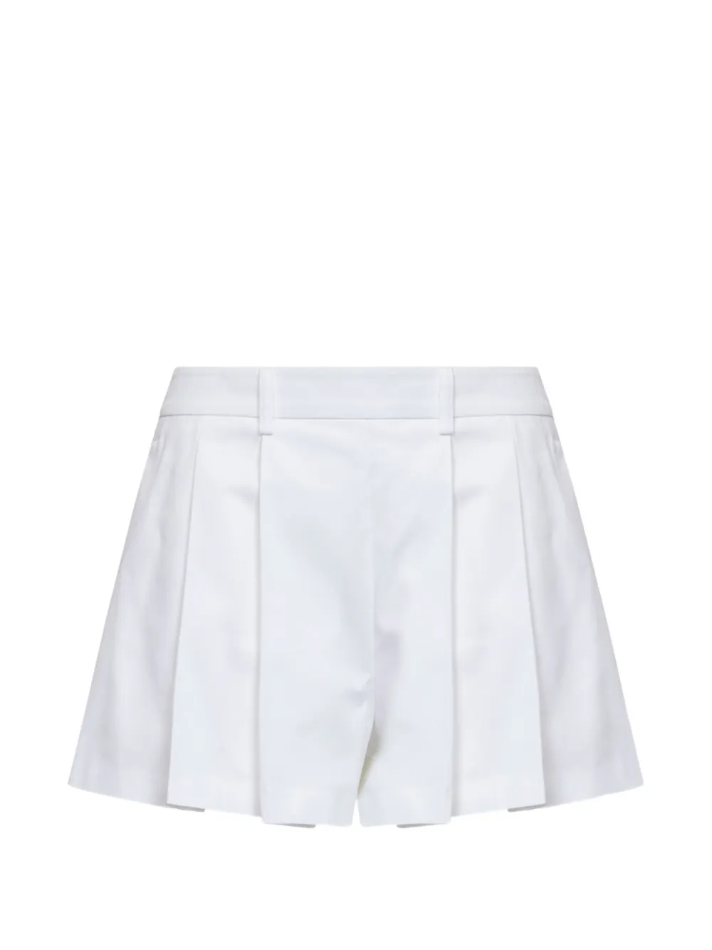 Blanca Vita pleated side-zip shorts - Weiß