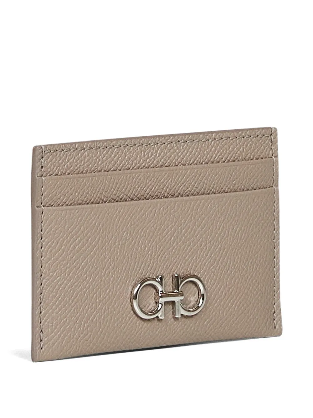 Ferragamo Gancini leren pasjeshouder Beige