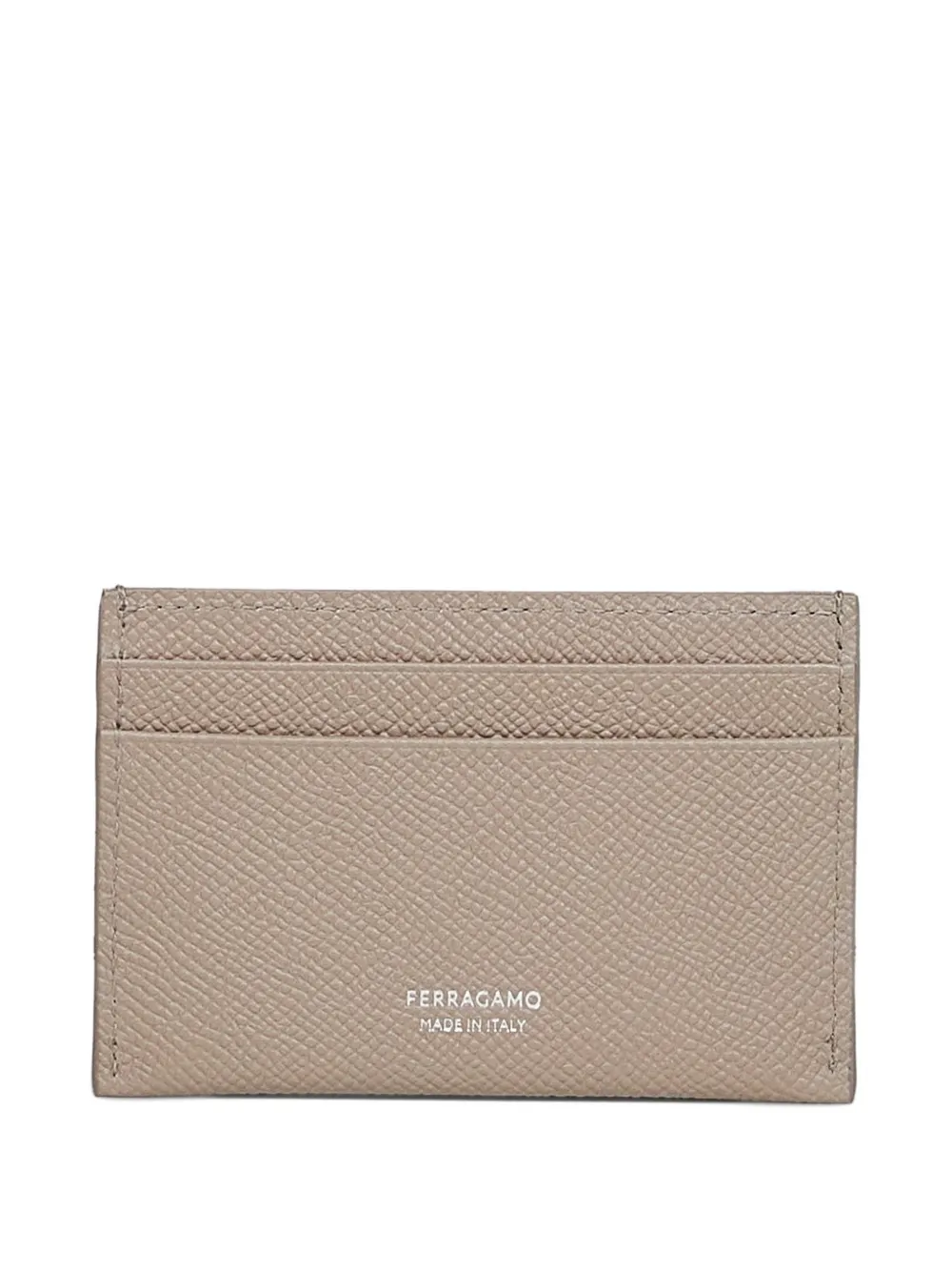 Ferragamo Gancini leren pasjeshouder Beige